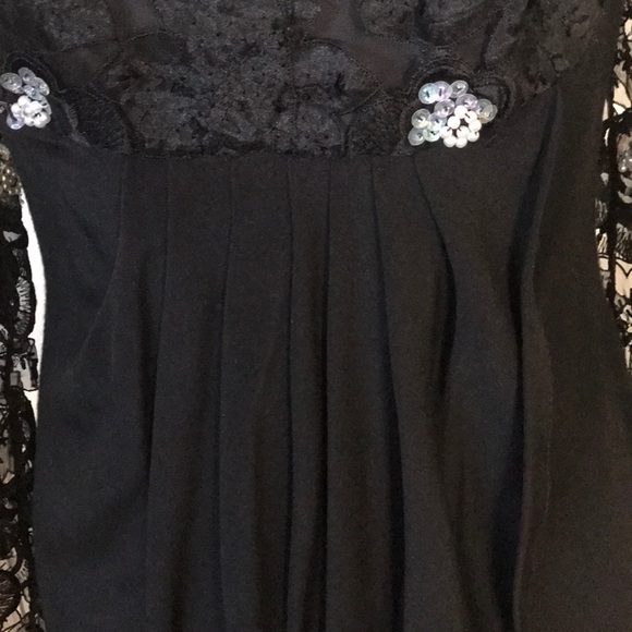 Black embellished cocktail dress - Picture 3 of 6
